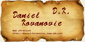Daniel Kovanović vizit kartica